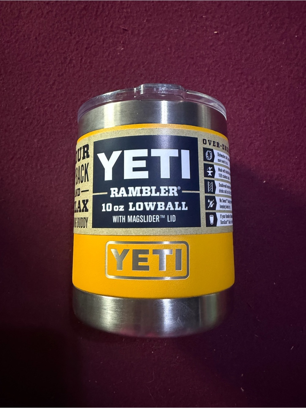 NWT YETI Rambler Lowball Tumbler - Alpine Yellow